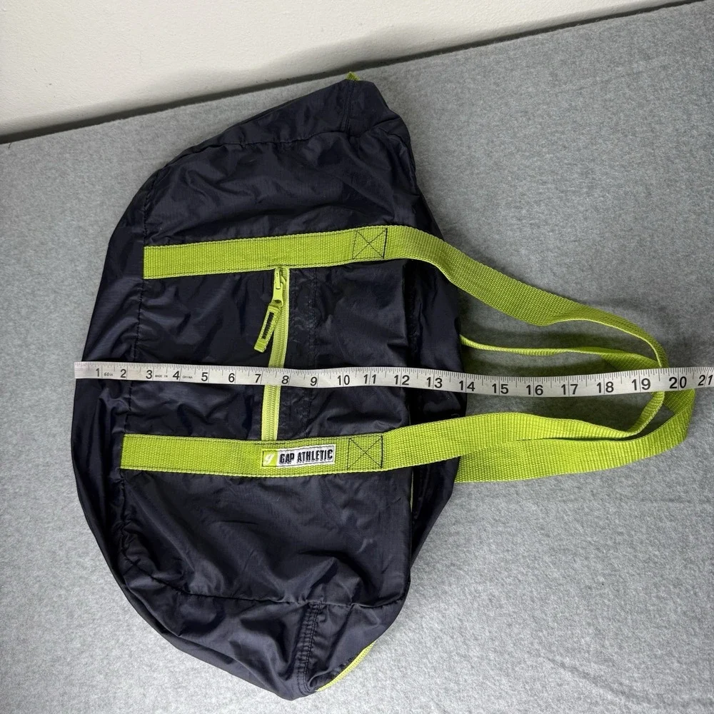 Y2K Gap Nylon Blue Green Duffle Gym Bag Overnight Weekend Travel Duffel Athletic